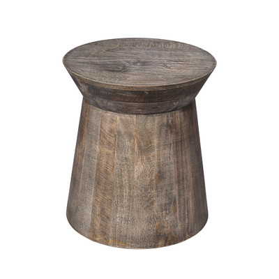 Jamie Young Porcini Wood Side Table - Grey Wash