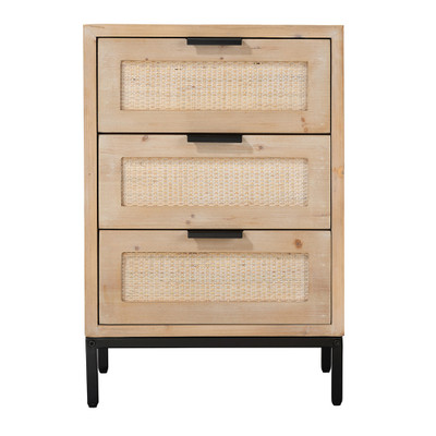 Jamie Young Reed 3 Drawer Side Table