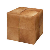 Jamie Young Saddle Hide Ottoman - Small