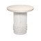 Jamie Young Studded Washed Wood Side Table - White