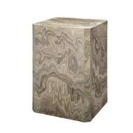 Jamie Young Vale Veneer Side Table - Sand Grey