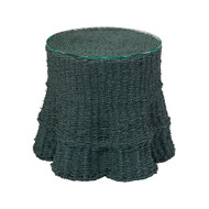 Jamie Young Falda Seagrass Side Table - Verdigris