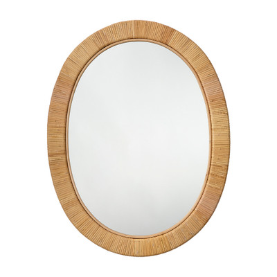Jamie Young Aloha Rattan Oval Mirror