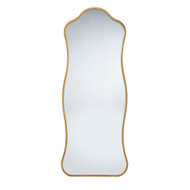 Jamie Young Aurora Wavy Iron Floor Mirror - Antique Brass