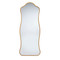 Jamie Young Aurora Wavy Iron Floor Mirror - Antique Brass
