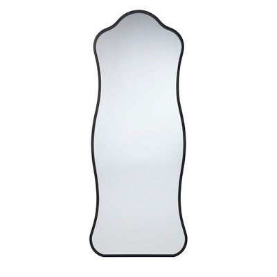 Jamie Young Aurora Wavy Iron Floor Mirror - Black