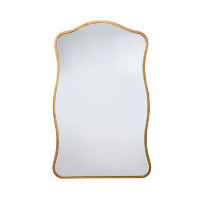 Jamie Young Aurora Wavy Iron Wall Mirror - Antique Brass