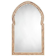 Jamie Young Bardot 60" Wood & Buffalo Bone Arch Wall Mirror