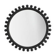 Jamie Young Brighton Round Wood Mirror - Charcoal