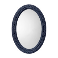 Jamie Young Club Cotton Rope Braided Oval Wall Mirror