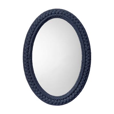 Jamie Young Club Cotton Rope Braided Oval Wall Mirror