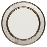 Jamie Young Coltrane Wood Round Wall Mirror - Antique Bronze