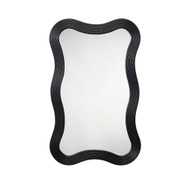 Jamie Young Deli Wavy Bamboo Wall Mirror - Black
