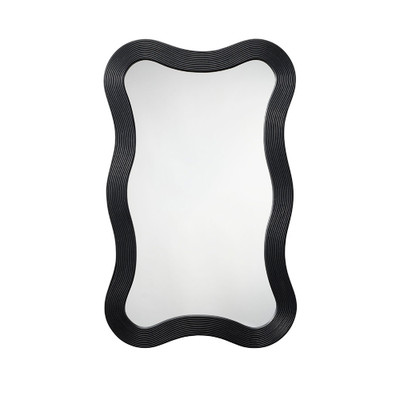 Jamie Young Deli Wavy Bamboo Wall Mirror - Black