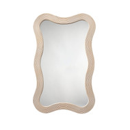 Jamie Young Deli Wavy Bamboo Wall Mirror - Cream