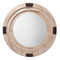 Jamie Young Foreman Wood Round Wall Mirror - White Washed