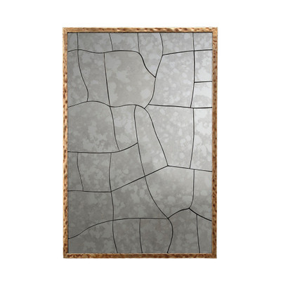 Jamie Young Fractured Hammered Iron Rectangle Wall Mirror