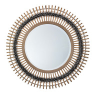 Jamie Young Grove Bamboo Round Braided Mirror - Gray