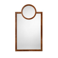 Jamie Young Keystone Hide Wall Mirror - Saddle