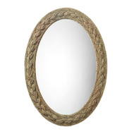 Jamie Young Lark Braided Seagrass Oval Mirror