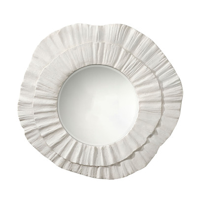 Jamie Young Millstone Resin Round Wall Mirror
