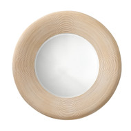 Jamie Young Paddock Bamboo Round Wall Mirror - Cream