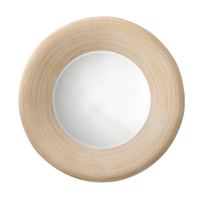 Jamie Young Paddock Bamboo Round Wall Mirror - Cream