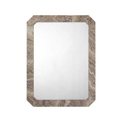 Jamie Young Ravine Wood Wall Mirror - Sand Grey
