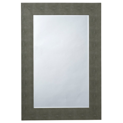 Jamie Young Structure Shagreen Rectangle Mirror - Grey