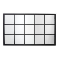 Jamie Young Tribecca Iron Grid Rectangle Wall Mirror - Black