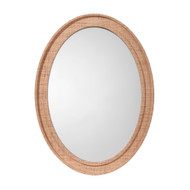 Jamie Young Valley Raffia Oval Wall Mirror - Natural