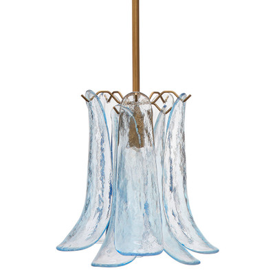 Jamie Young Cala 1-Light Blown Glass Pendant - Blue
