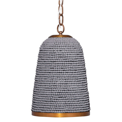 Jamie Young Creekside 1-Light Beaded Pendant - Slate Blue