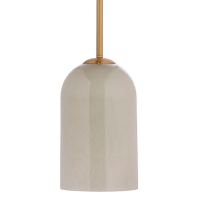 Jamie Young Holt 1-Light Glass Pendant - Taupe