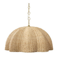 Jamie Young Rosemary 1-Light Natural Palm Leaf Pendant - Small