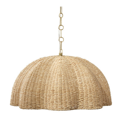 Jamie Young Rosemary 1-Light Natural Palm Leaf Pendant - Small