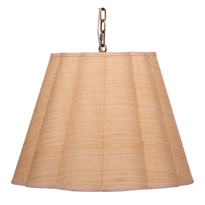 Jamie Young Scalloped 1-Light Pendant - Raffia