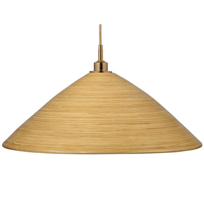 Jamie Young Spun 1-Light Natural Bamboo Pendant - Large