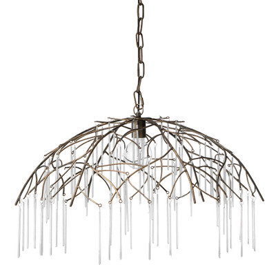 Jamie Young Vine Glass and Iron 1-Light Pendant