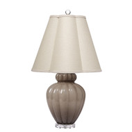 Jamie Young Agnes Blown Glass Table Lamp with Linen Scalloped Shade - Taupe