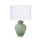 Jamie Young Agnes Blown Glass Table Lamp with Linen Shade - Celadon