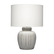 Jamie Young Arthur Ceramic Table Lamp with Linen Shade - Grey