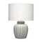 Jamie Young Arthur Ceramic Table Lamp with Linen Shade - Grey