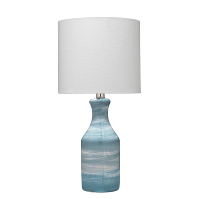 Jamie Young Bungalow Ceramic Table Lamp with Linen Shade - Blue