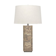 Jamie Young Canyon Wood Veneer Table Lamp - Sand Grey