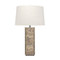 Jamie Young Canyon Wood Veneer Table Lamp - Sand Grey