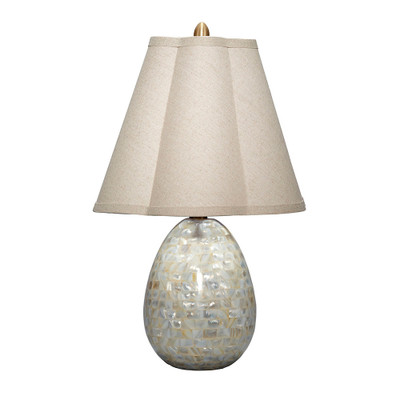Jamie Young Capsule Mother of Pearl Table Lamp with Linen Shade