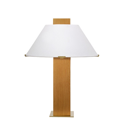 Jamie Young Craftsman Veneer Table Lamp - Natural Oak