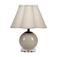 Jamie Young Dottie Blown Glass Table Lamp with Linen Shade - Taupe