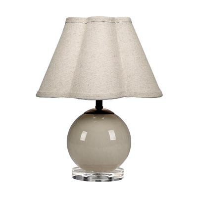 Jamie Young Dottie Blown Glass Table Lamp with Linen Shade - Taupe